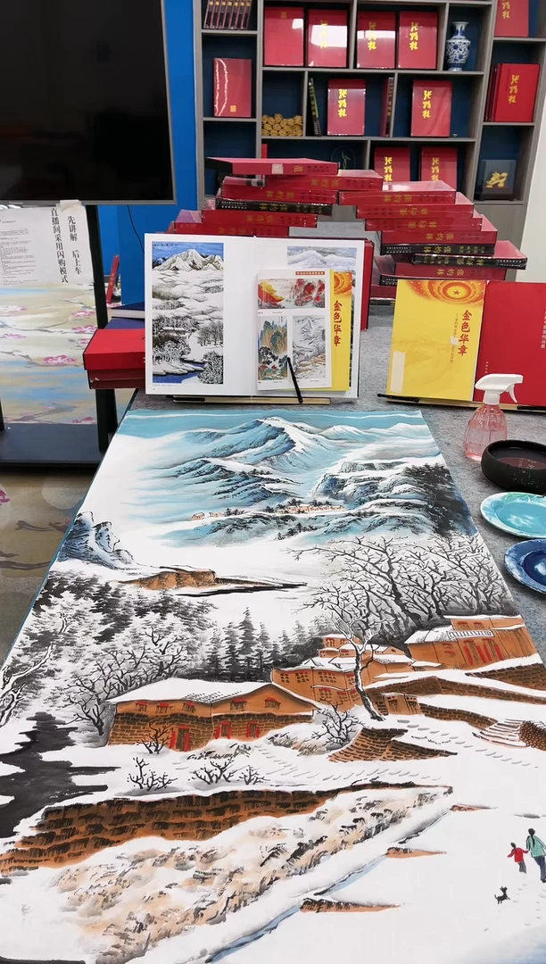 【闪购商品】国画张-现场创作四尺雪景/无框/W