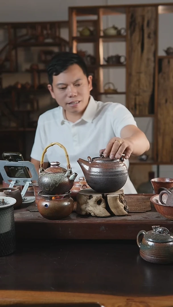 紫砂全手工大提梁壶