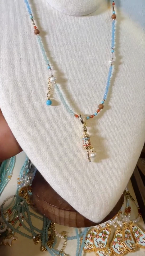 项链未镶嵌淡水珍珠拨浪鼓 003