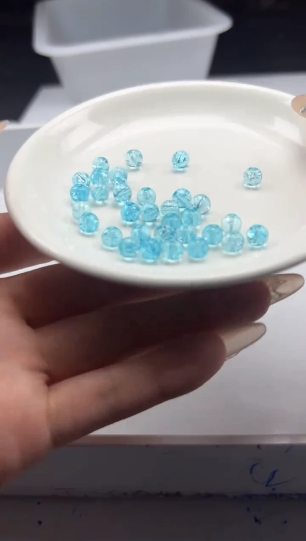 未镶嵌颈饰水晶w1672海蓝宝阿赛6mm*100颗