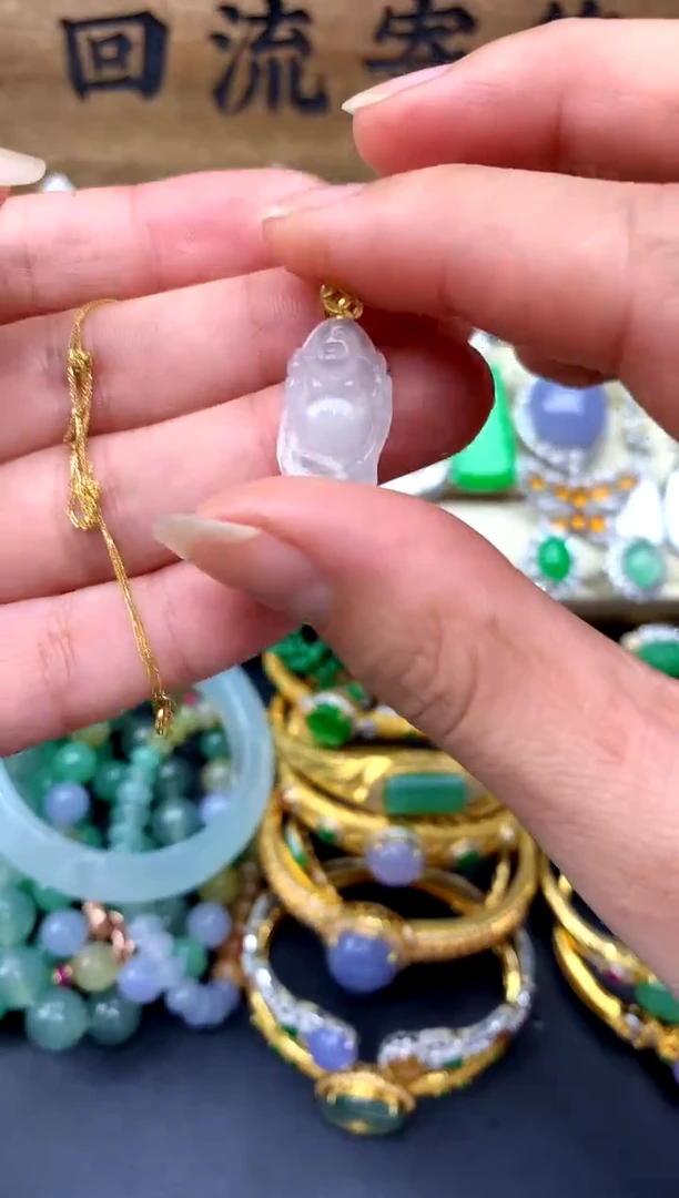 【闪购商品】翡翠颈饰18K金镶嵌70-中国好珍宝