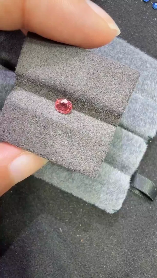 未镶嵌定制定制蓝宝石天然帕帕拉恰无烧0.49克拉