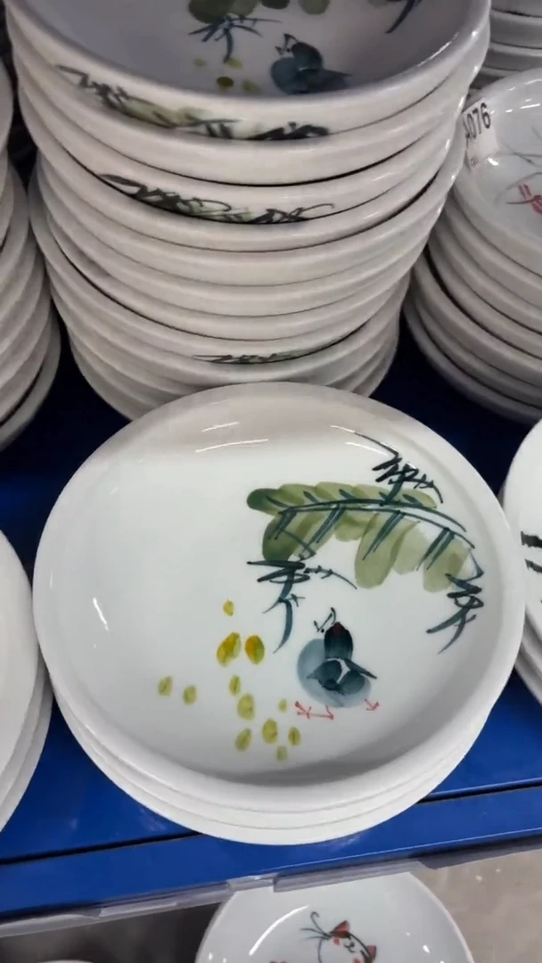 瓷片景德镇高温釉中彩-大月亮盘