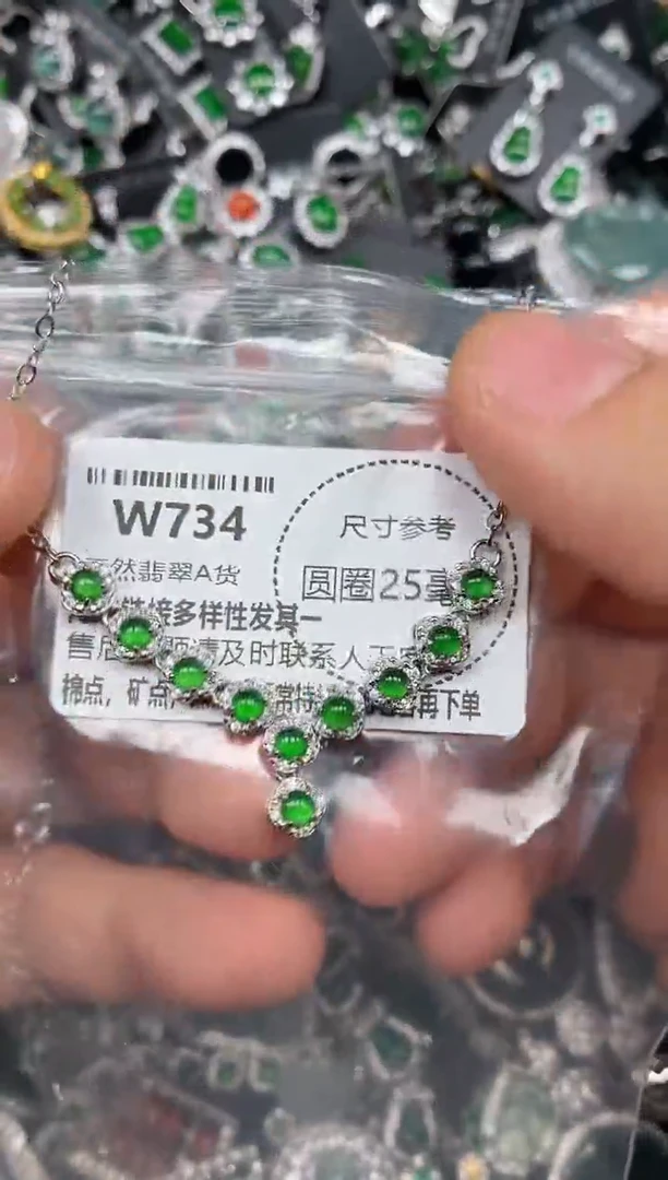 颈饰未镶嵌翡翠W734项链