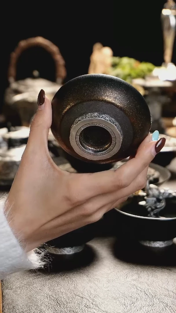 【闪购商品】境秋龙黑陶主人杯