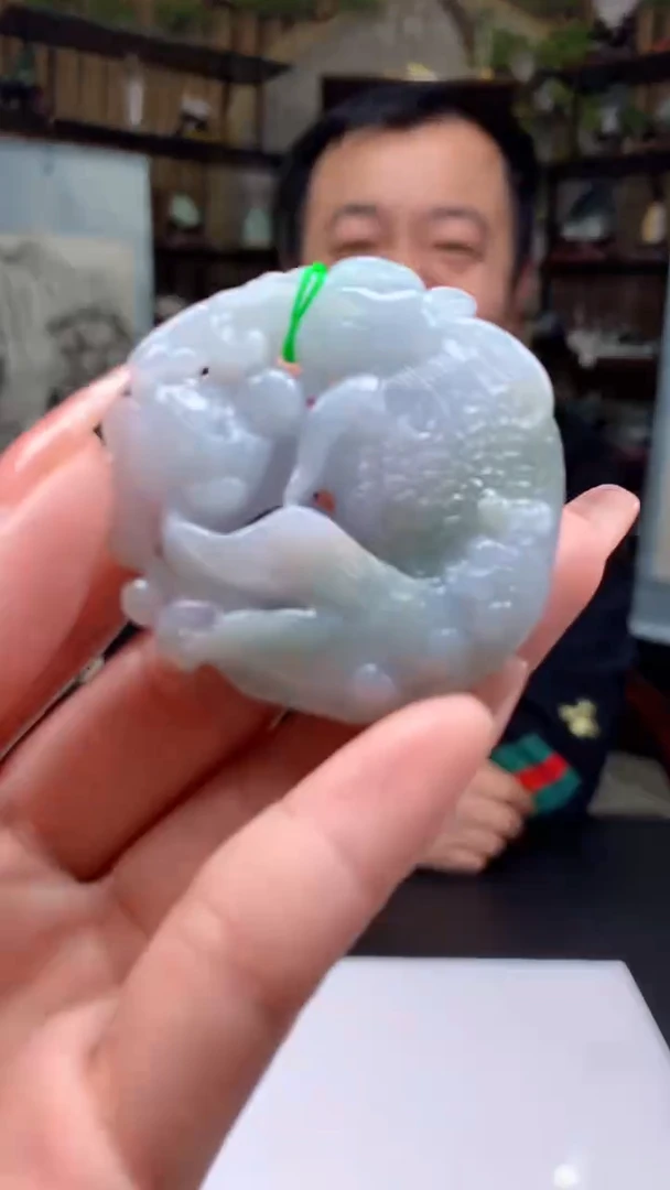 【闪购商品】定制翡翠未镶嵌1076ry-毛货挂件9