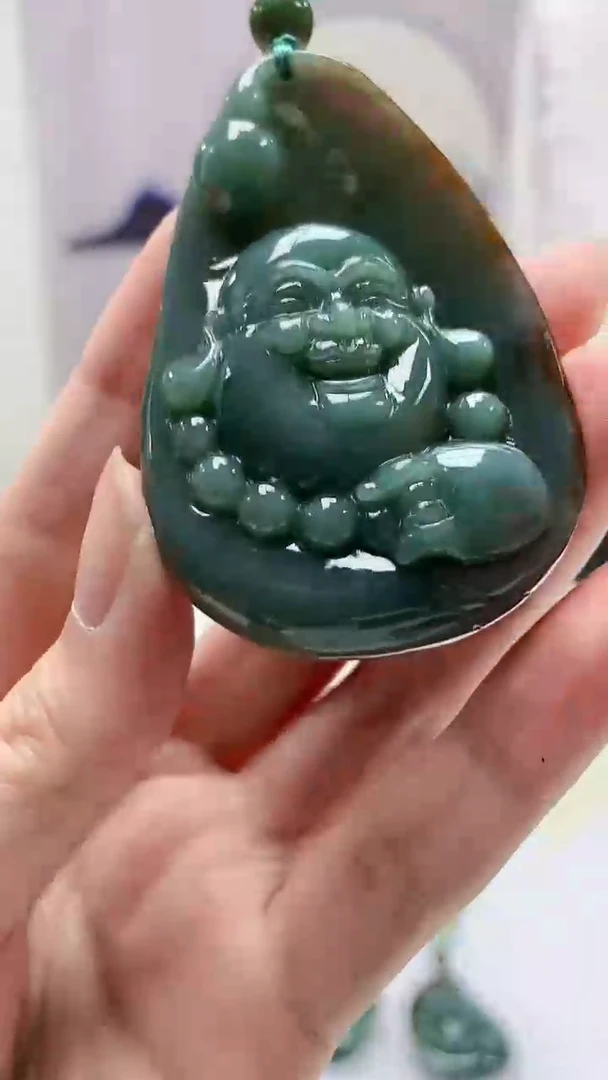 【闪购商品】定制翡翠未镶嵌5028zm-毛货挂件佛公138