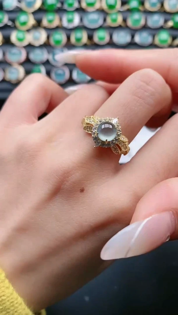 【闪购商品】翡翠戒指银S925镶嵌1111111