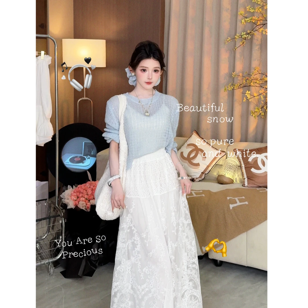 冉冉定制●半身裙夏季时尚气质百搭显瘦复古设计感裙子C5BSQ7745A