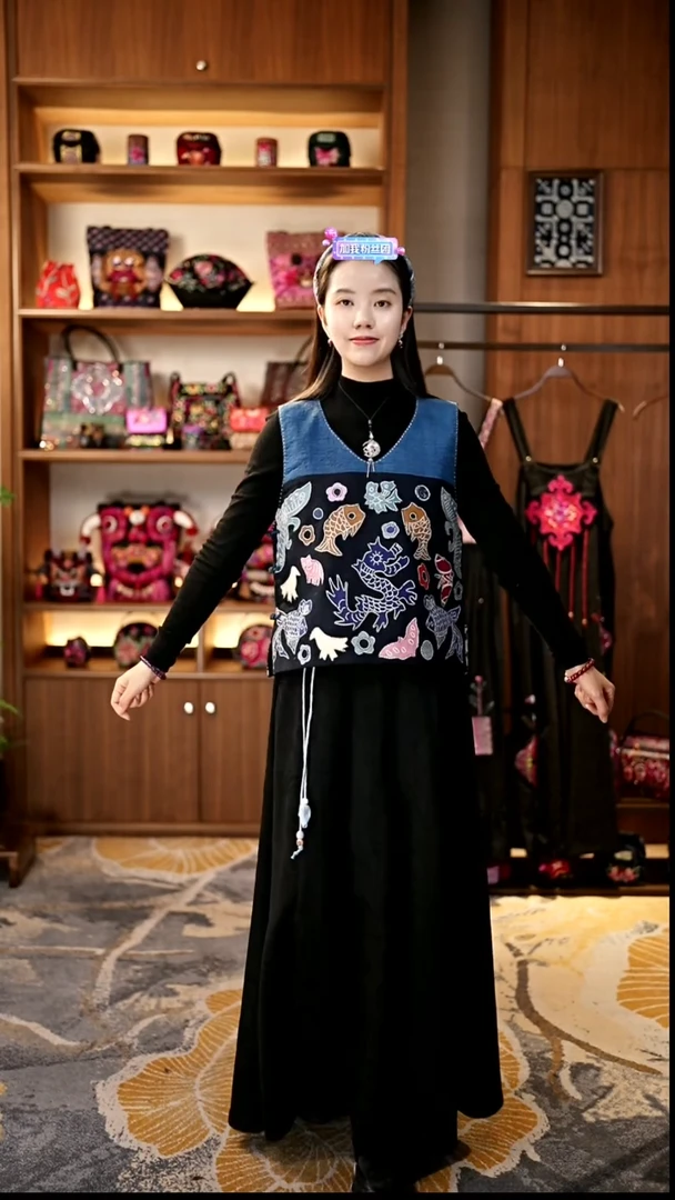 刺绣私人定制苗族手工衣服Z9453