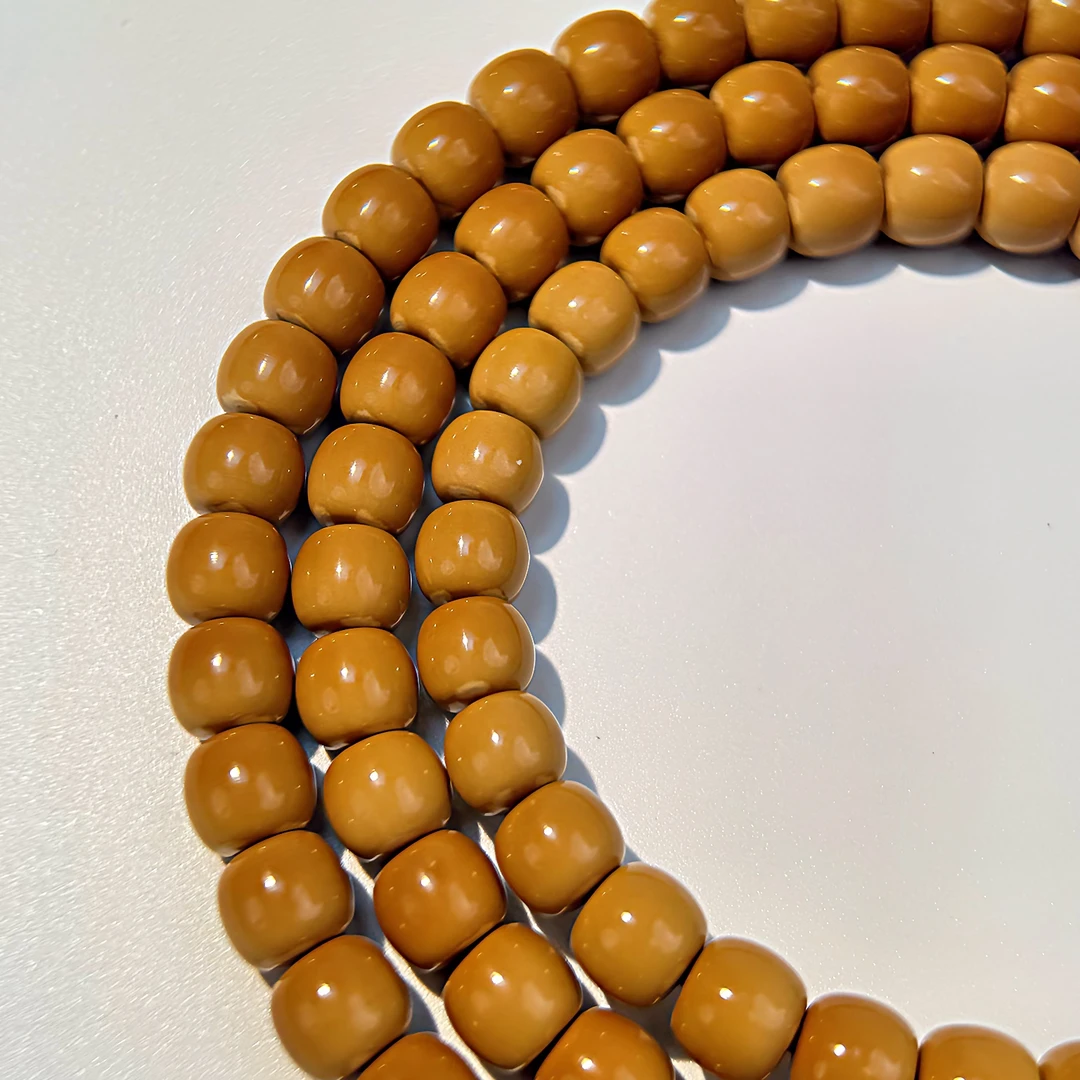 老挝橄榄核核尖108长串极限弧工艺面无白【森澜出品】