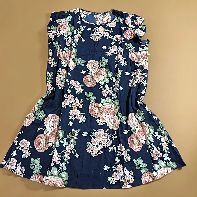 164兰花外贸没吊牌连衣裙