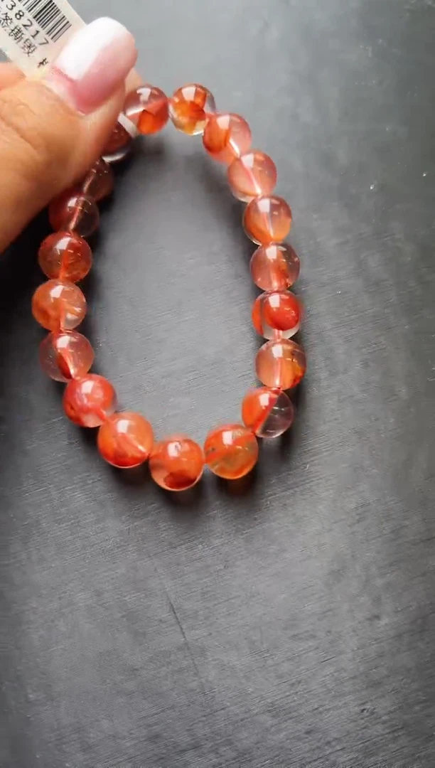 手串未镶嵌水晶红胶花手串9m+ M38217梦