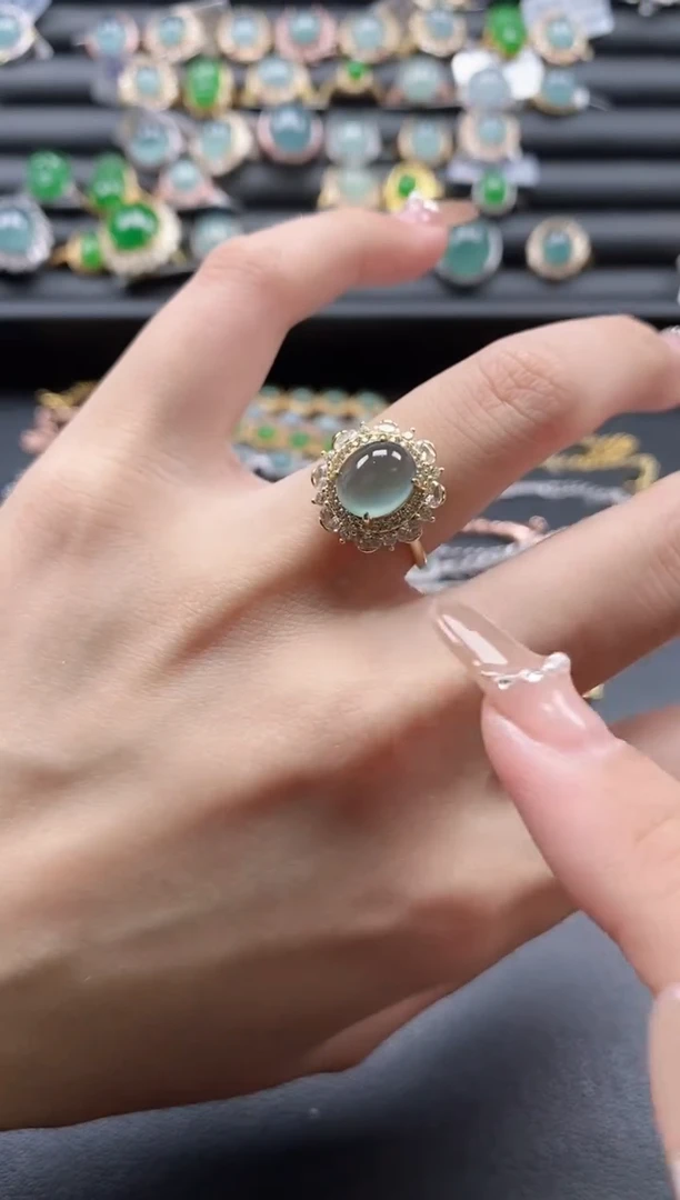 【闪购商品】翡翠戒指银S925镶嵌51151