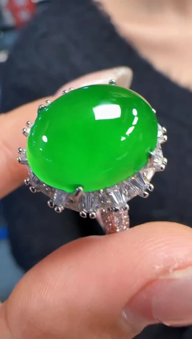 未镶嵌定制翡翠翡翠戒指65