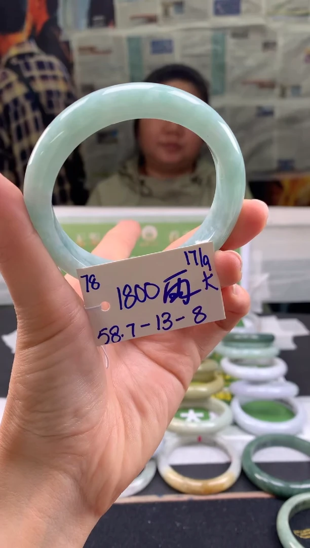 未镶嵌手镯翡翠静**落翡翠手镯 下单联系小耳机#78