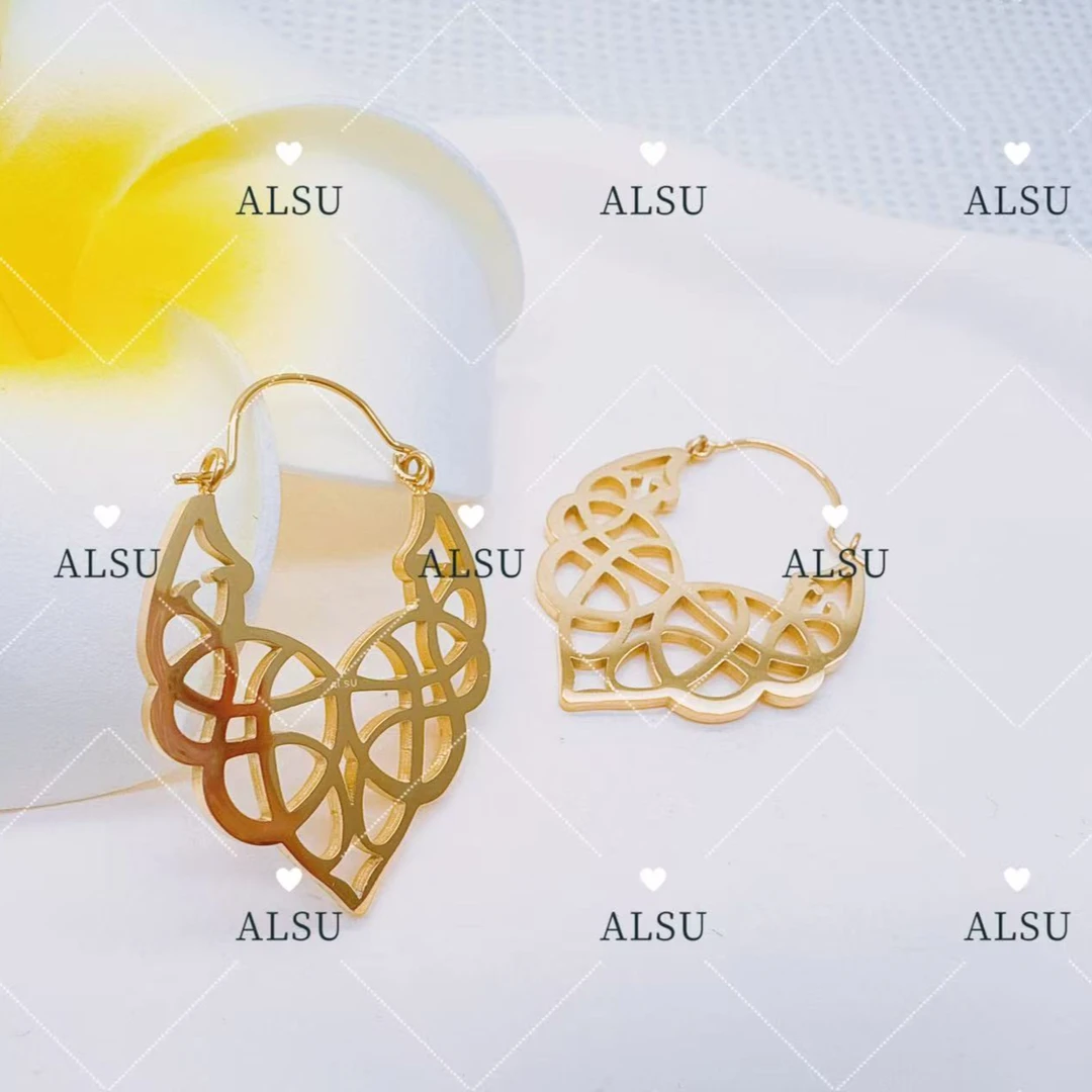 合金耳饰 ALSU原创秋冬新款经典民族风百搭镂空时尚气质耳环简约