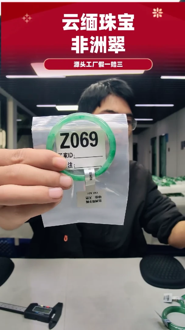 未镶嵌手镯石英质玉（非洲翠）57圈口Z069