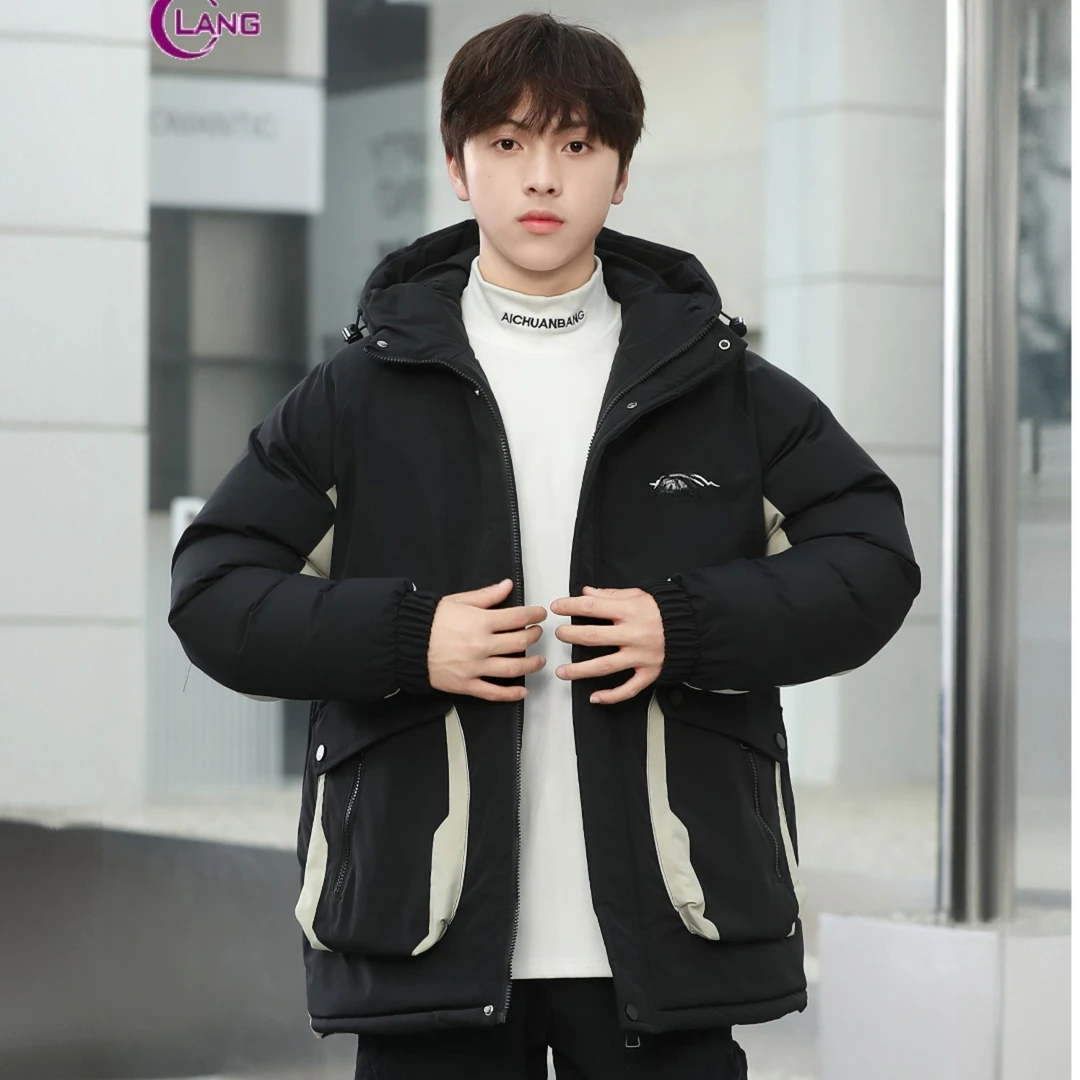 【实体现货库存】中大男童冬季棉服休闲加厚保暖连帽派克棉服xs0083