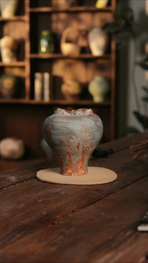 摆件29-412 陶瓷花器高20口径10