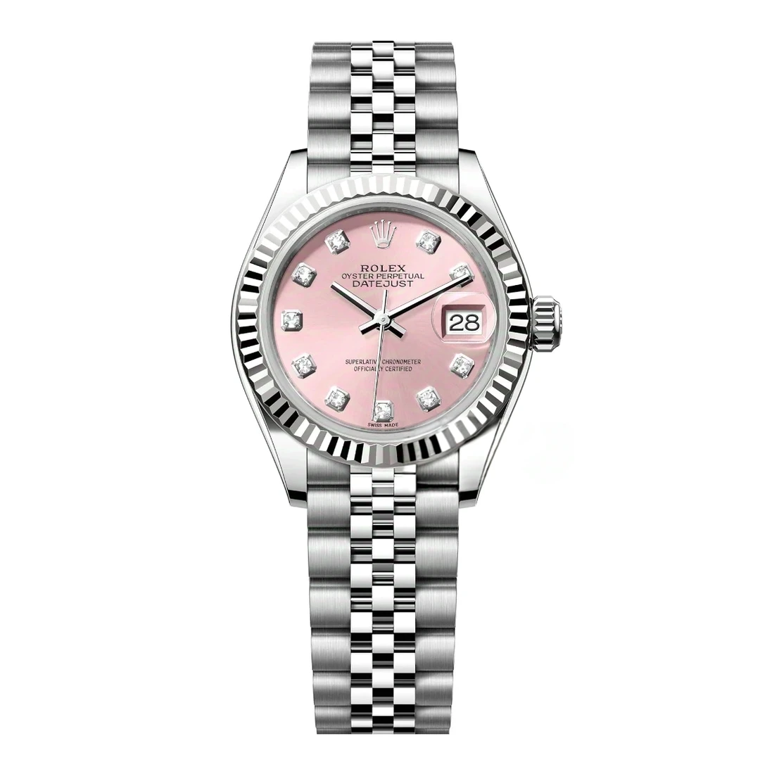 99新 Rolex/劳力士 日志279174/28mm/粉盘钻刻/自动机械/18年全套