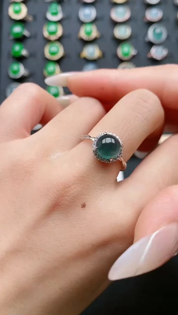 【闪购商品】翡翠戒指银S925镶嵌111111111