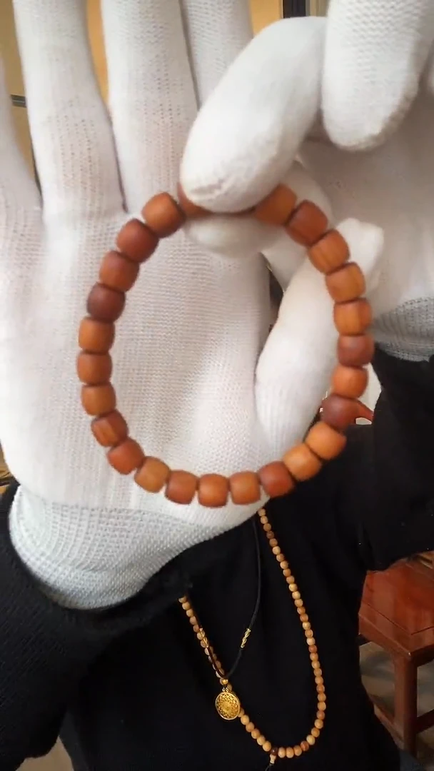 木质崖柏原木老型珠