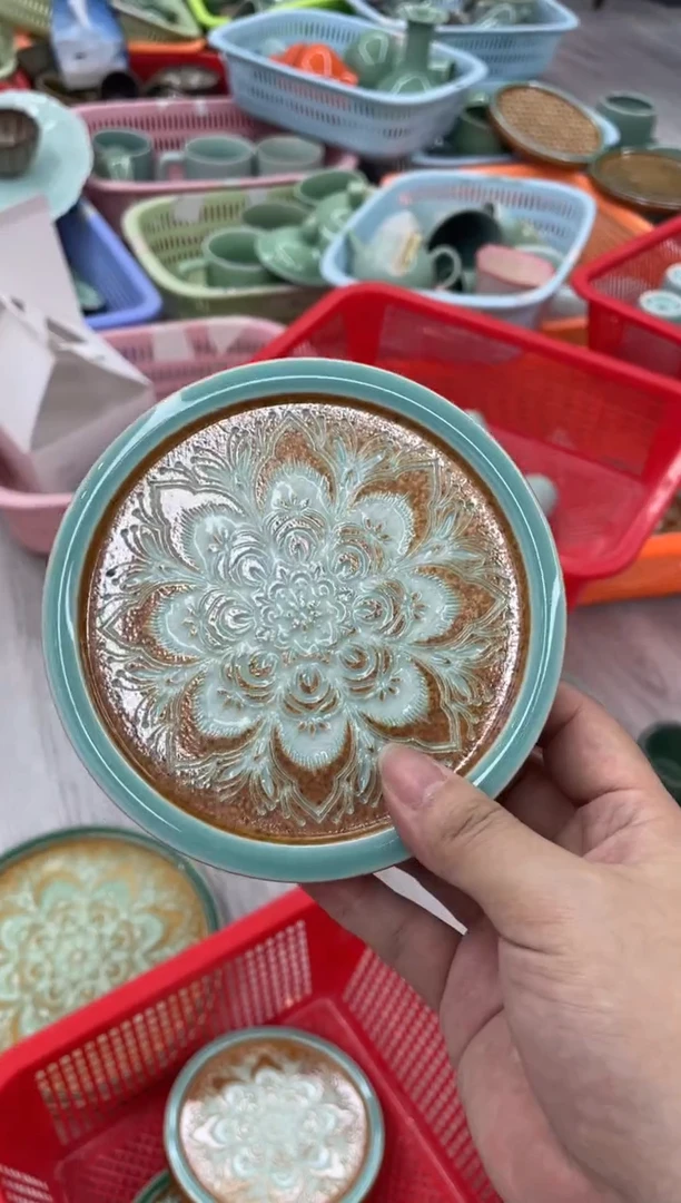 纯手工 特价福利 微瑕 慧仙青瓷