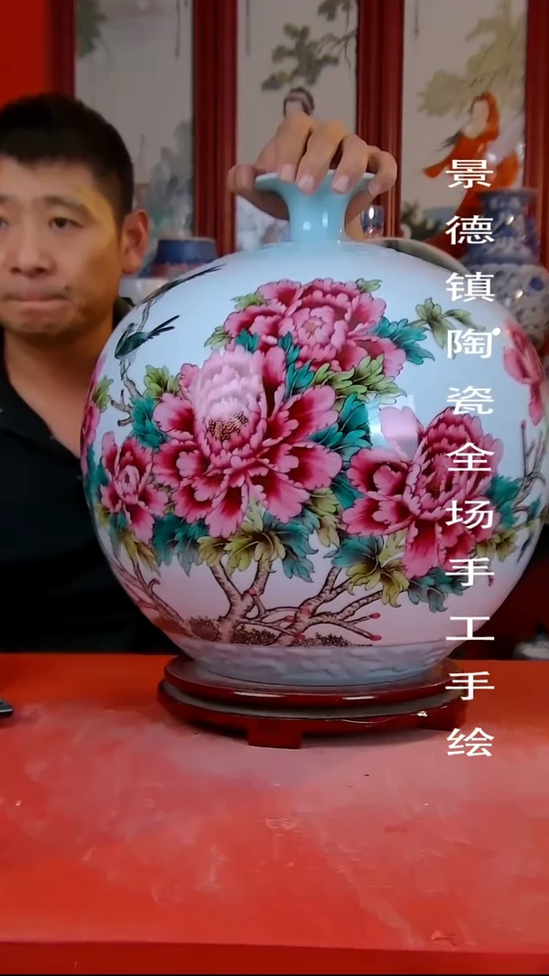 摆件手景德镇陶瓷 全场手工绘