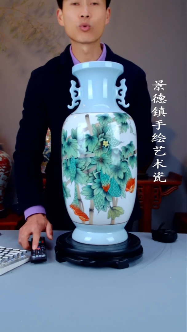 摆件陶瓷景德镇手工手绘陶瓷摆件36