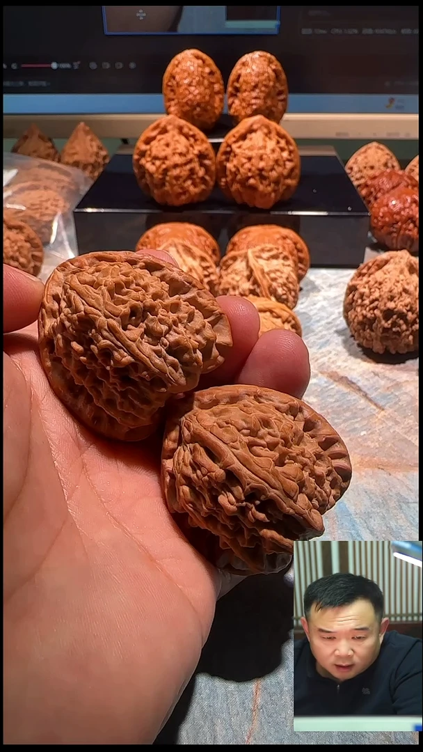 吊坠文玩核桃37到40等腰三角白点修，终身包色差