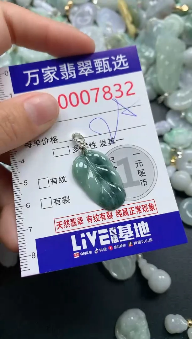 吊坠(不含链)未镶嵌翡翠7832