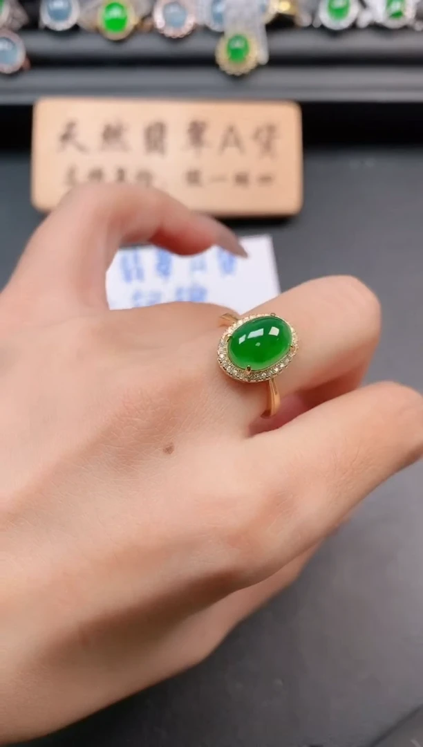 银S925镶嵌戒指翡翠1111