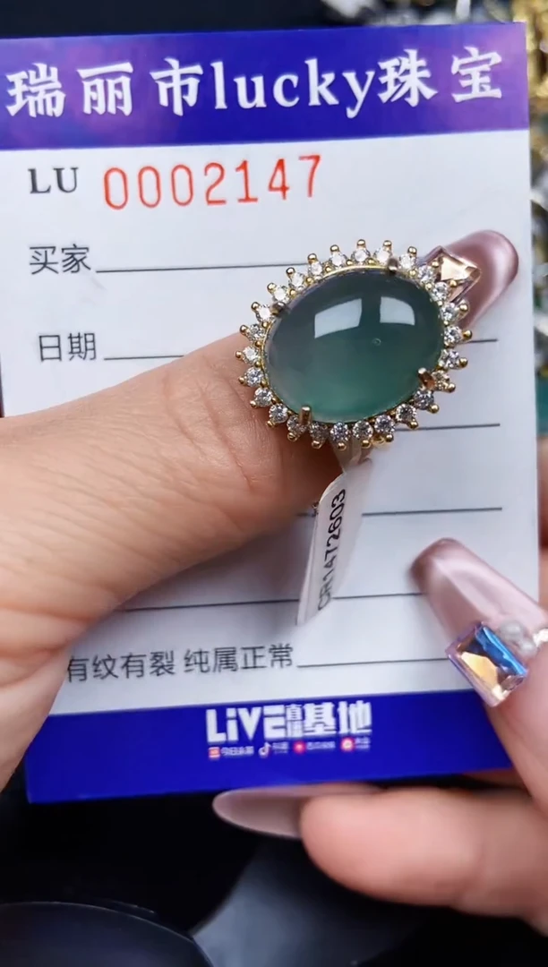 翡翠银S925镶嵌颈饰2147