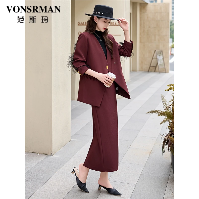 高端时尚通勤气质套装女秋季2025新款设计感西装外套半身裙两件套