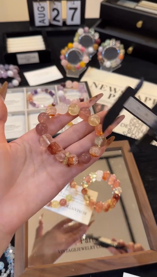 合金手链水晶多宝手链x2329