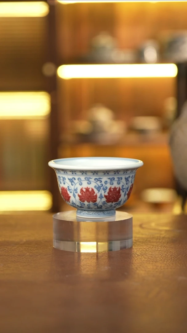 景德镇手工手绘茶器 原矿釉里红