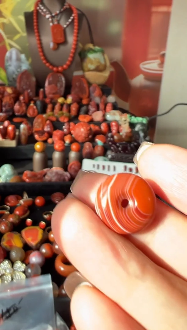 未镶嵌平安扣南红玛瑙平安扣