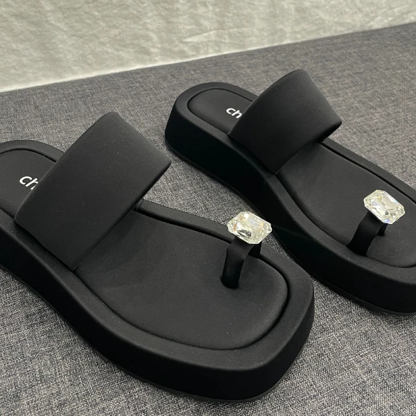 chalan  新款时尚百搭舒适休闲厚底拖鞋A125X026