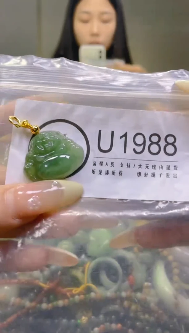 翡翠未镶嵌颈饰/U/翡翠A货一图一物