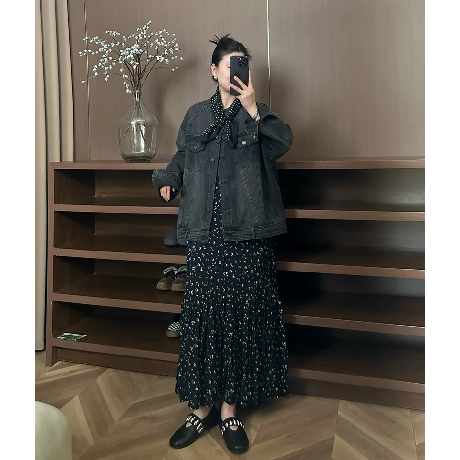 2025南北家新款春季百搭欧货牛仔贴标外套休闲潮流长袖宽松韩版