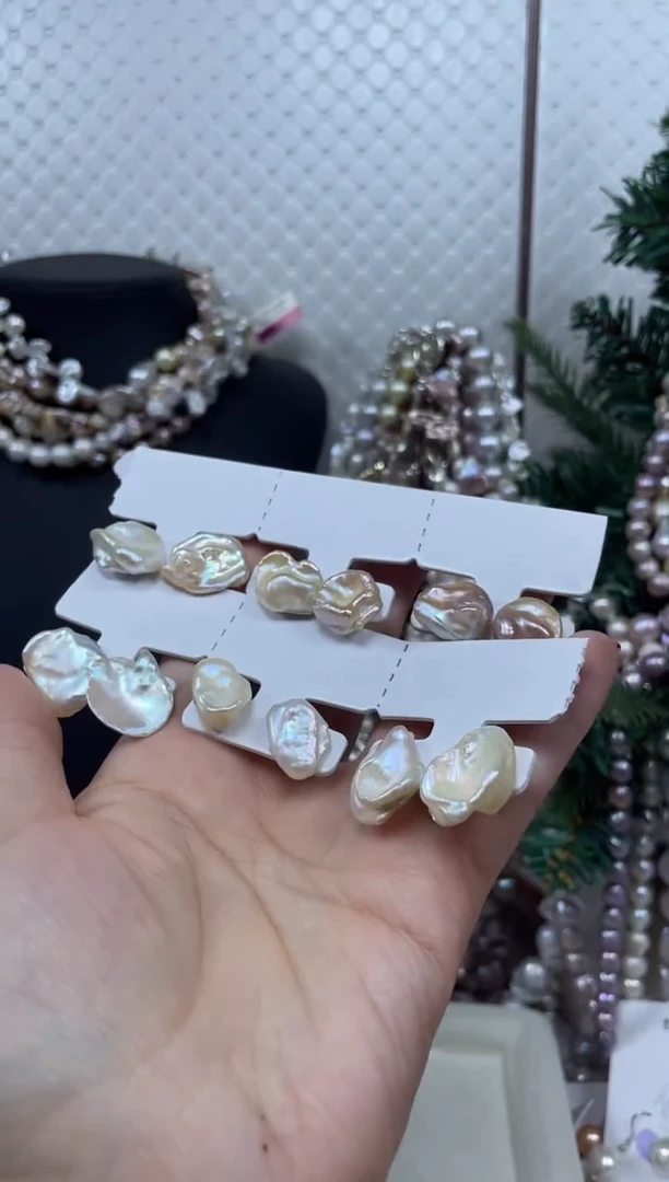 【闪购商品】淡水珍珠耳饰未镶嵌【纯恬】（多样性发货发一）