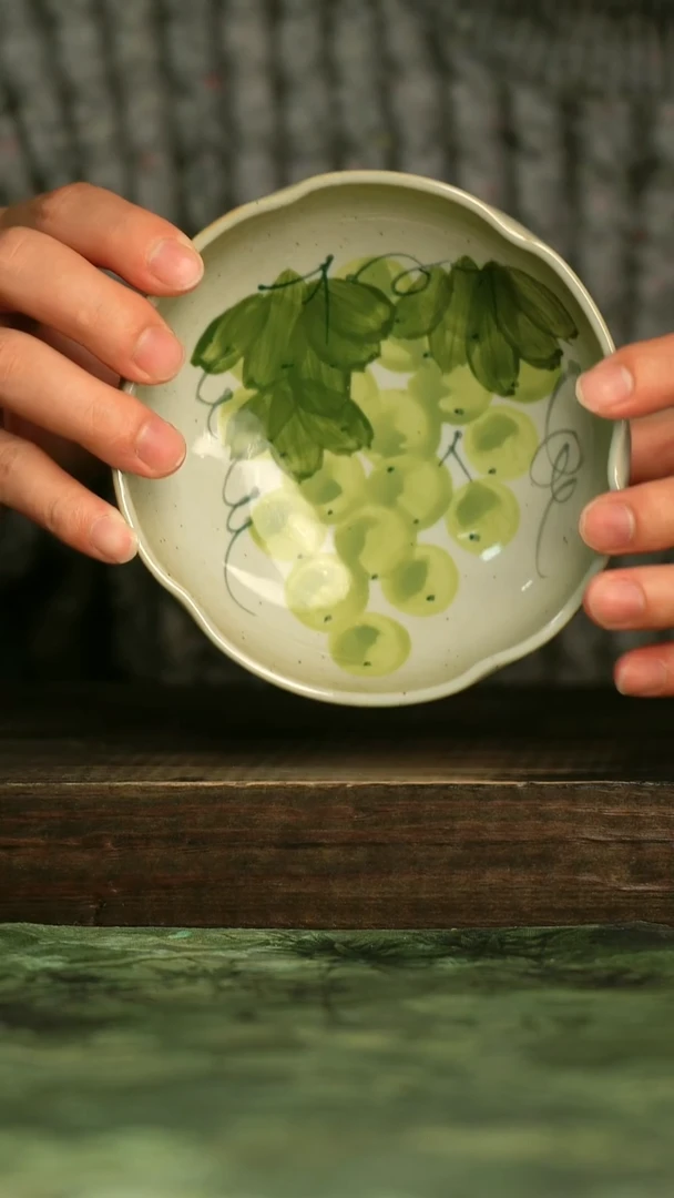 陶瓷青诗集手工手绘瓷器