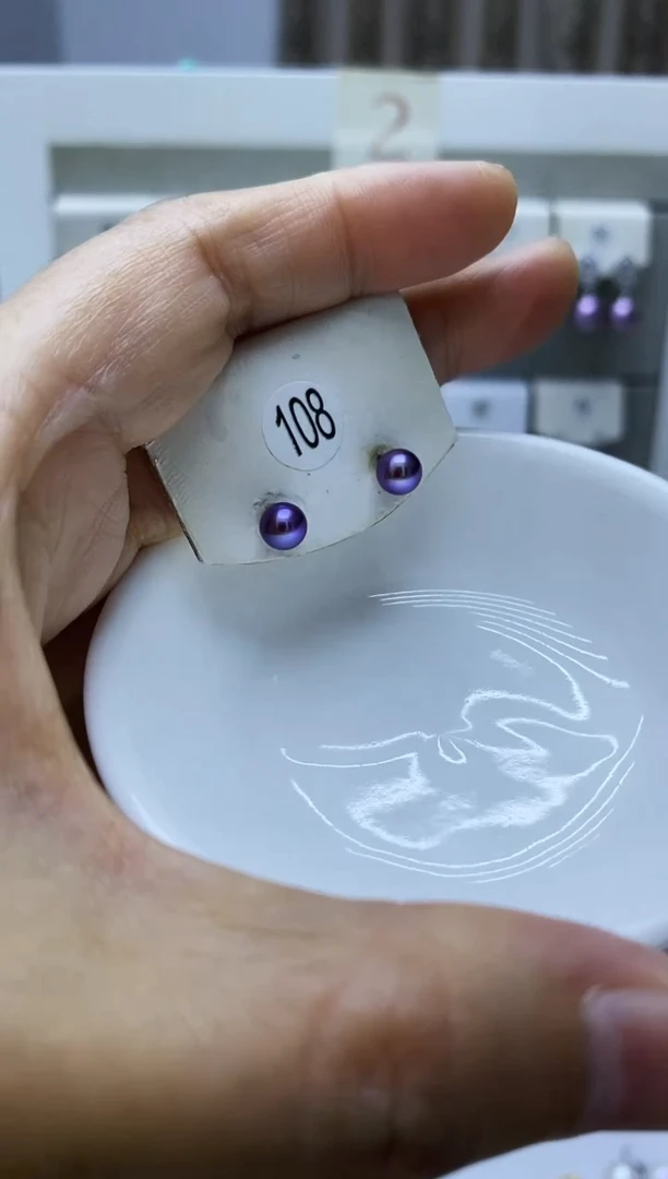 银S925镶嵌淡水珍珠耳饰108