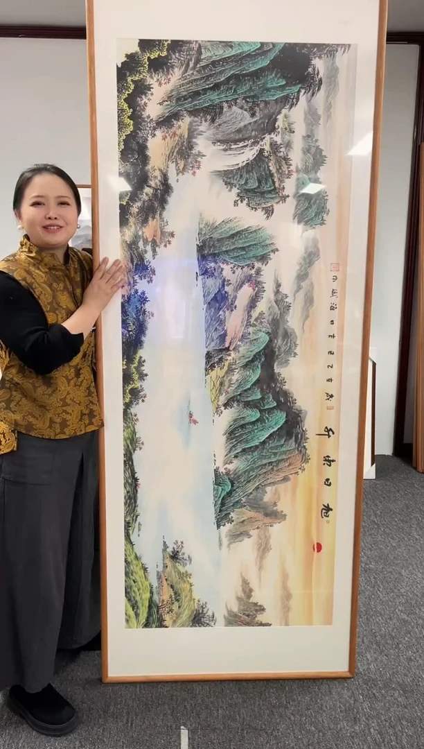 【闪购商品】国画旭日东升210*80刘海斌老师