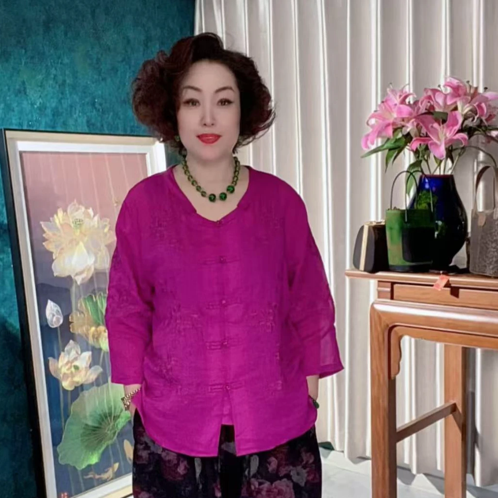 【敏敏家】新中式国风盘扣2025新款女气质设计感上衣