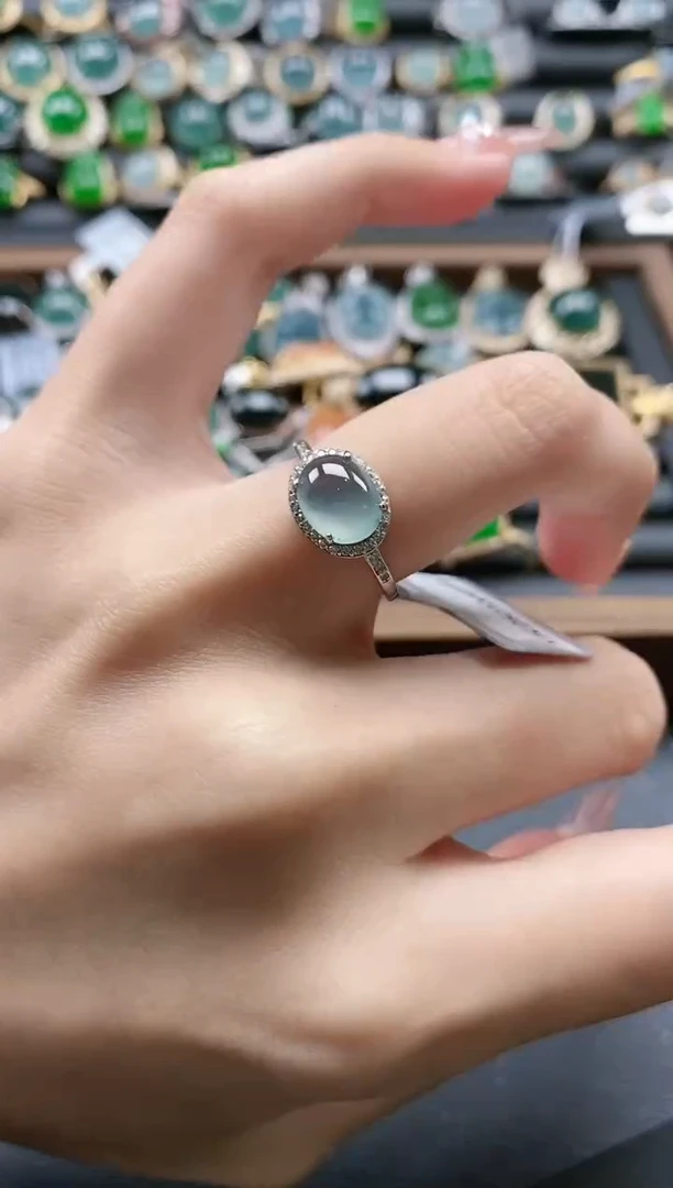 【闪购商品】翡翠戒指银S925镶嵌51151