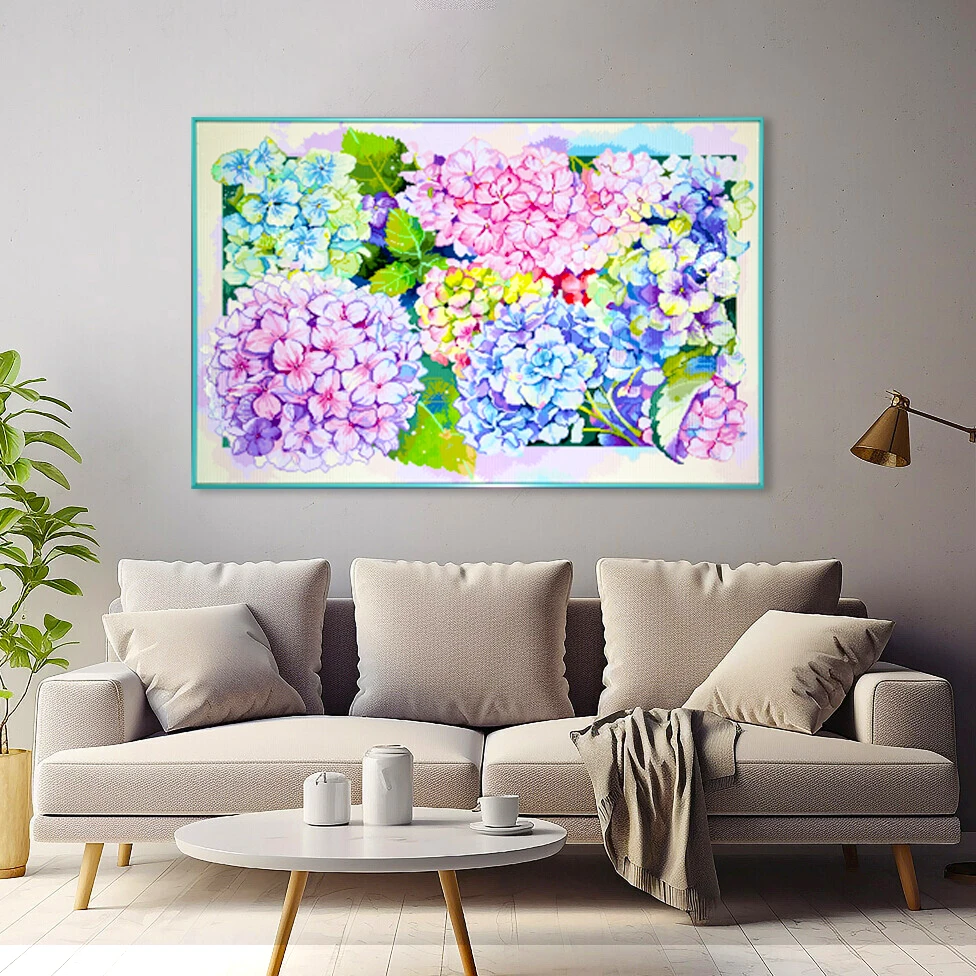 礼物春季欢乐林新款【绣球】方钻钻石画粘画钻石绣装饰画家居