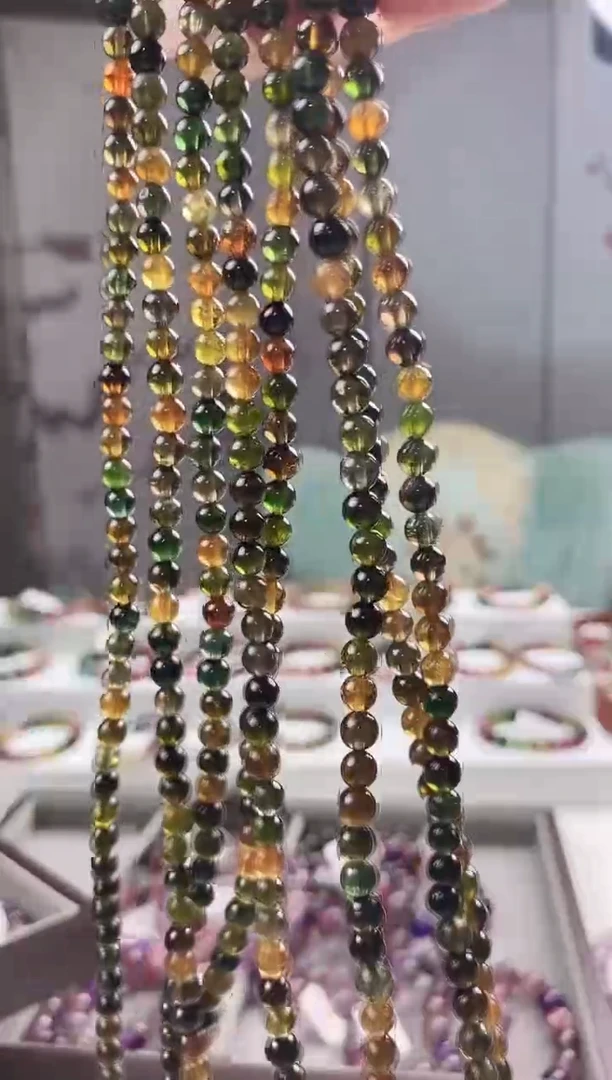 【闪购商品】碧玺手链未镶嵌5mm多人多样性发其一