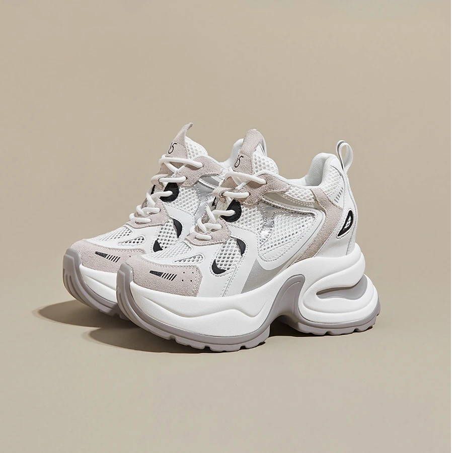 MAGUBA/玛古芭网面老爹鞋女夏季新款透气厚底增高百搭休闲运动鞋